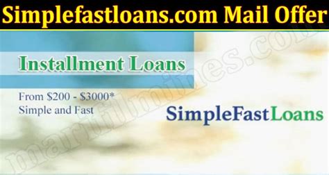 Simple Fast Loans Mail Offer
